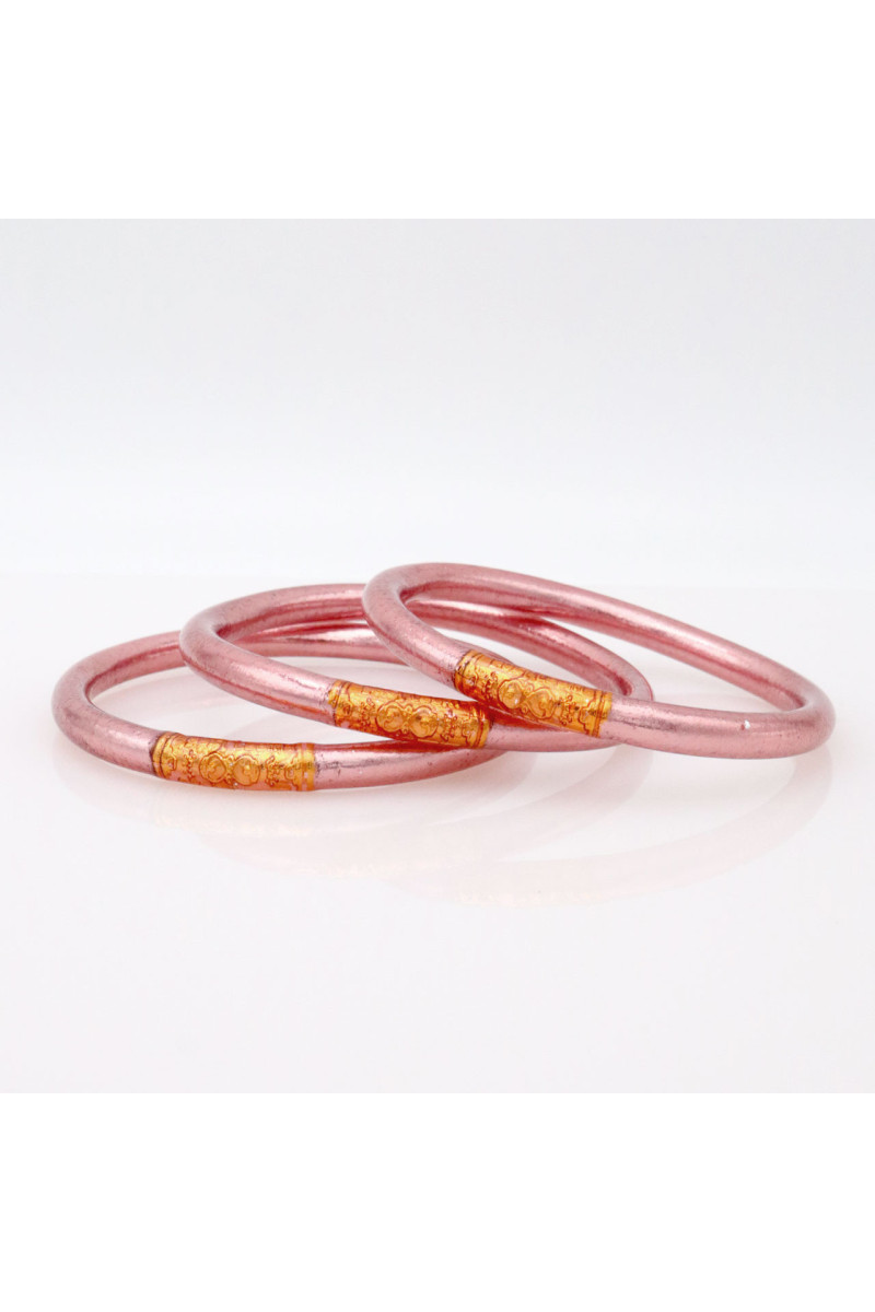 Jonc Bouddhiste ROSE GOLD avec mantra ABRICOT