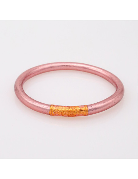 Jonc Bouddhiste ROSE GOLD avec mantra ABRICOT