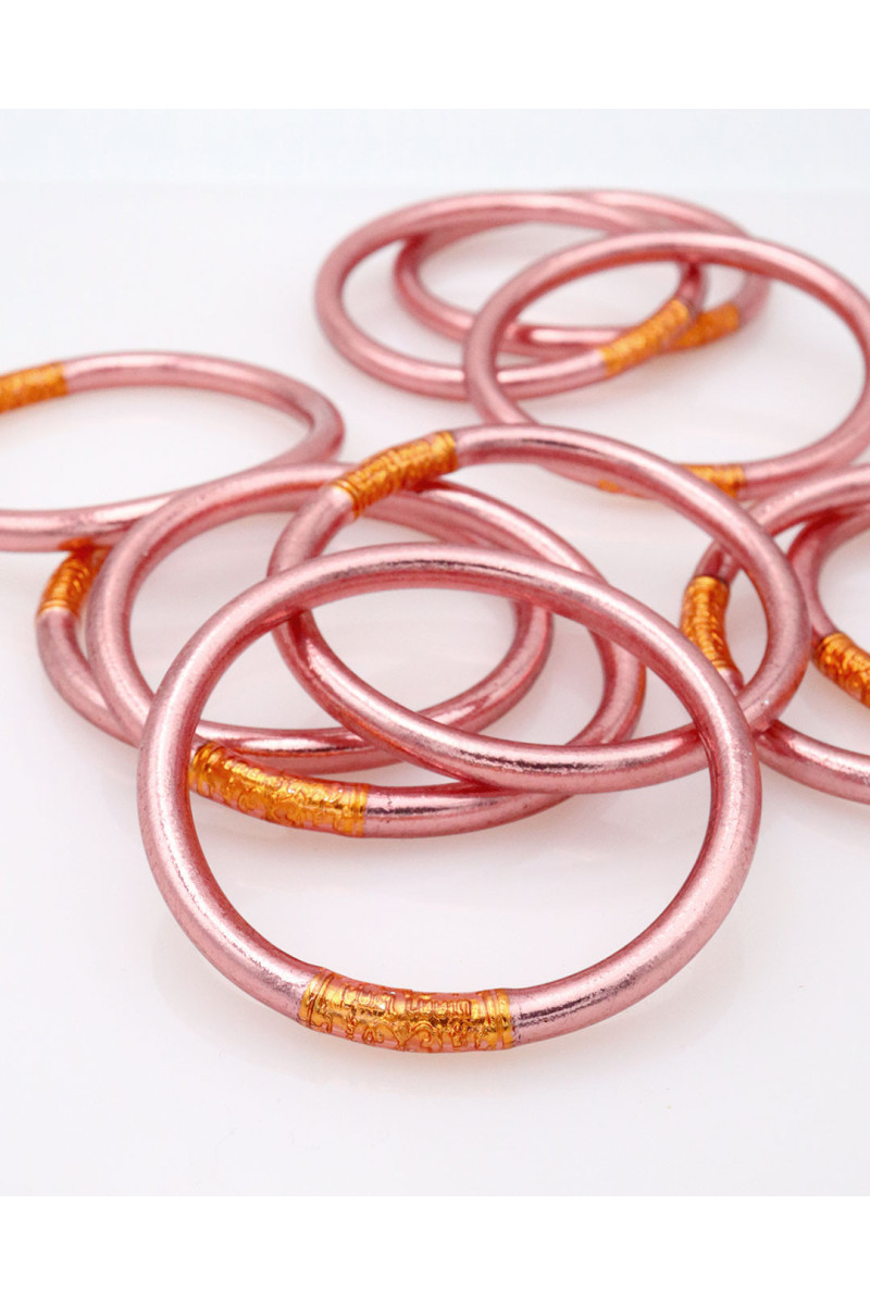 Jonc Bouddhiste ROSE GOLD avec mantra ABRICOT