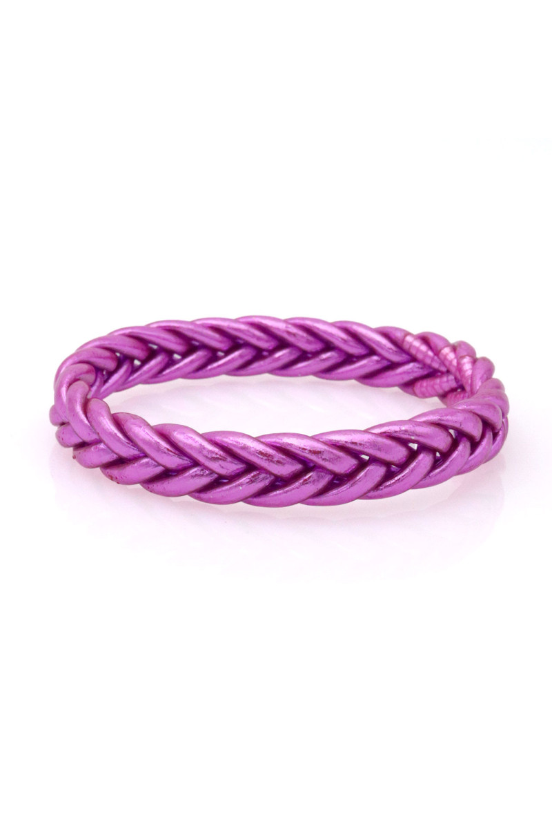 Jonc Bouddhiste tressé VIOLET