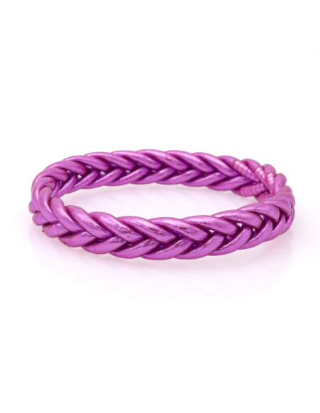 Jonc Bouddhiste tressé VIOLET