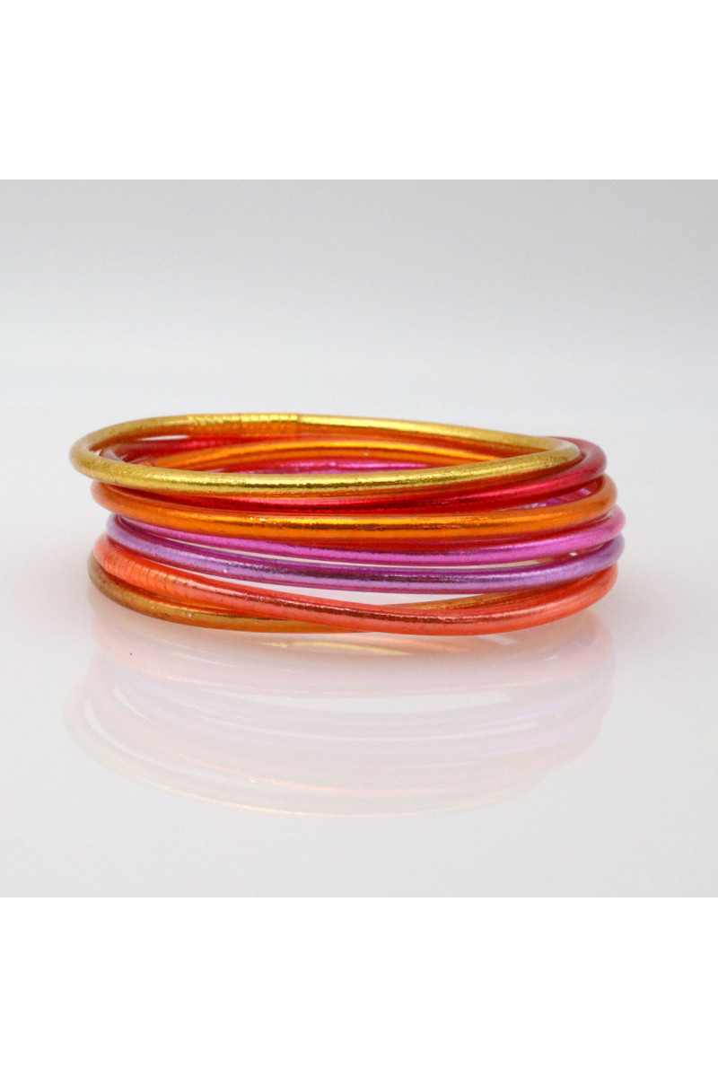 Lot de 7 joncs bouddhistes fins SUNSET