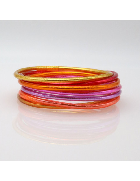 Lot de 7 joncs bouddhistes fins SUNSET