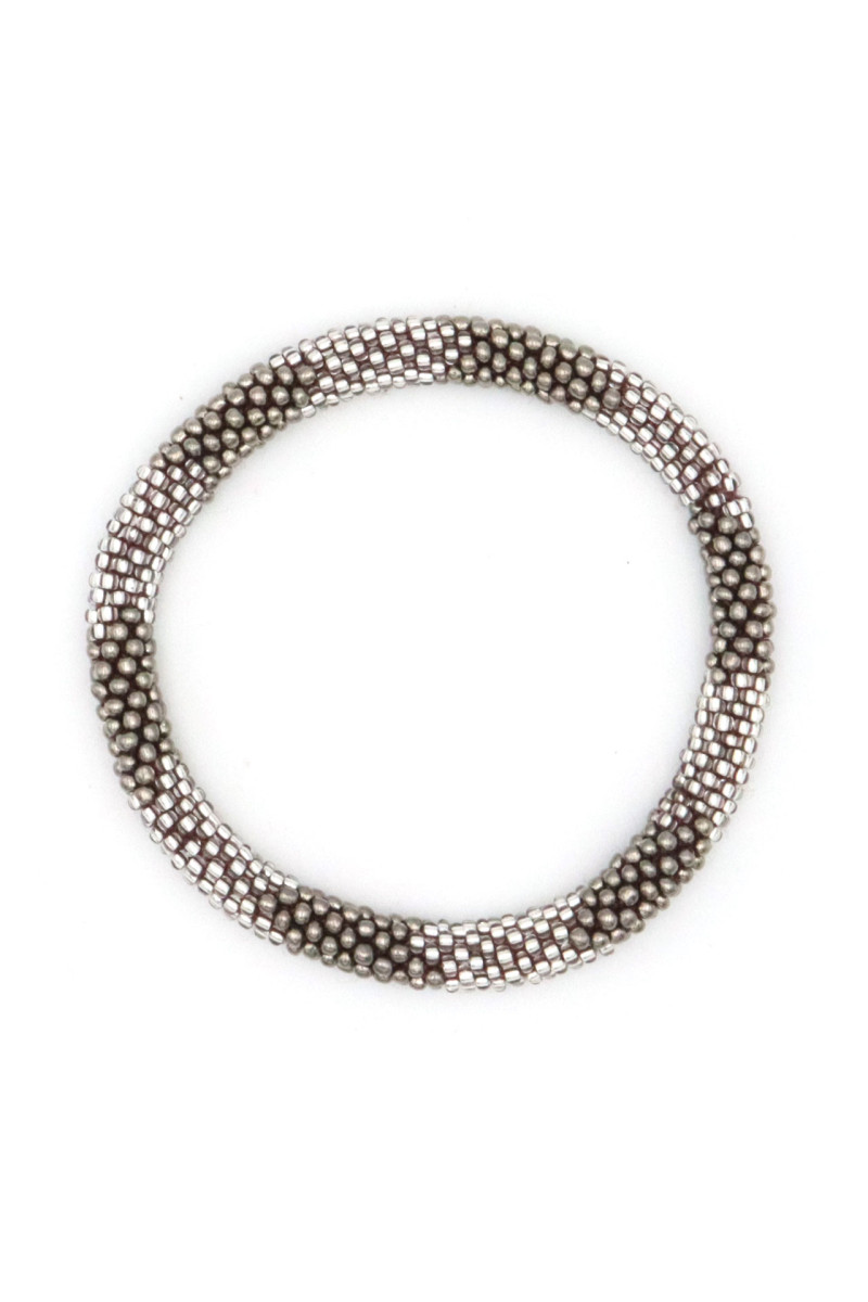 Bracelet Népalais D58 Argenté Gris