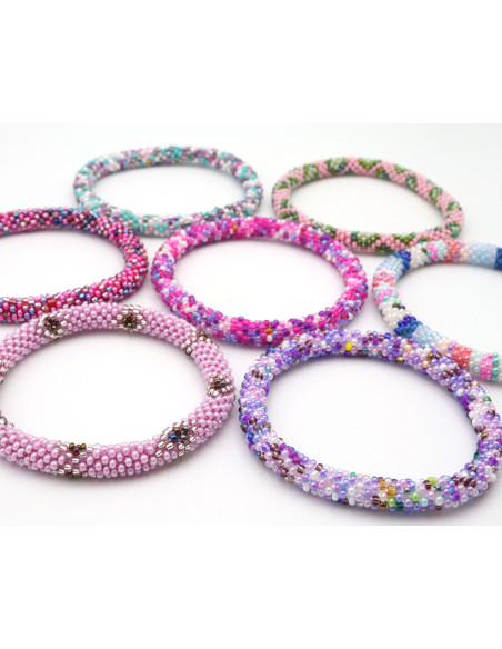 Bracelet Népalais D68 Multi Violet