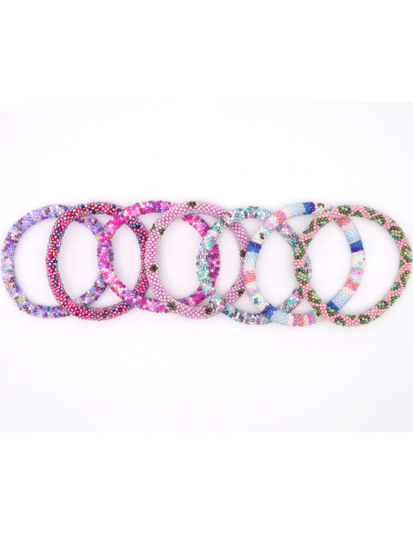 Bracelet Népalais D68 Multi Violet
