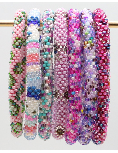 Bracelet Népalais D68 Multi Violet