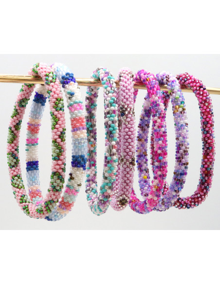 Bracelet Népalais D68 Multi Violet