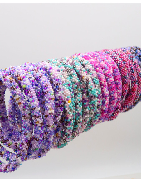 Bracelet Népalais D68 Multi Violet
