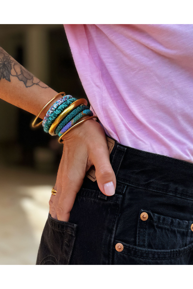 Bracelet Népalais D68 Multi Violet