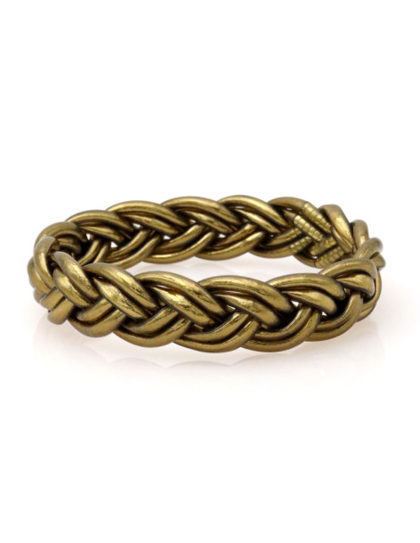 Jonc double tresse BRONZE