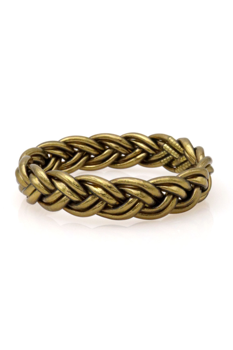 Jonc double tresse BRONZE