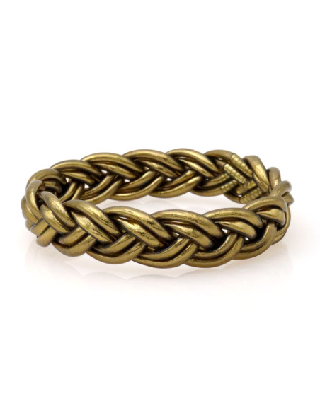 Jonc double tresse BRONZE