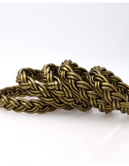 Jonc double tresse BRONZE