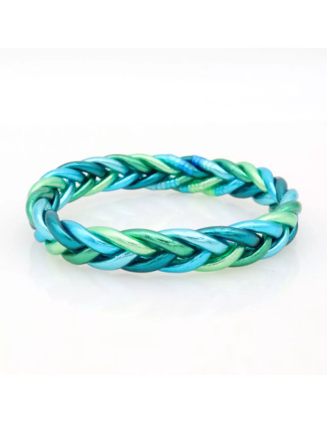 Buddhist bangle braided multicolour AQUA 2