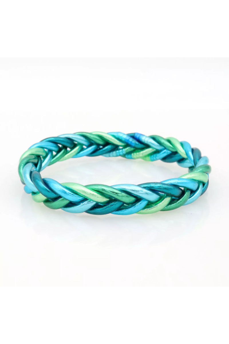 Buddhist bangle braided multicolour AQUA 2