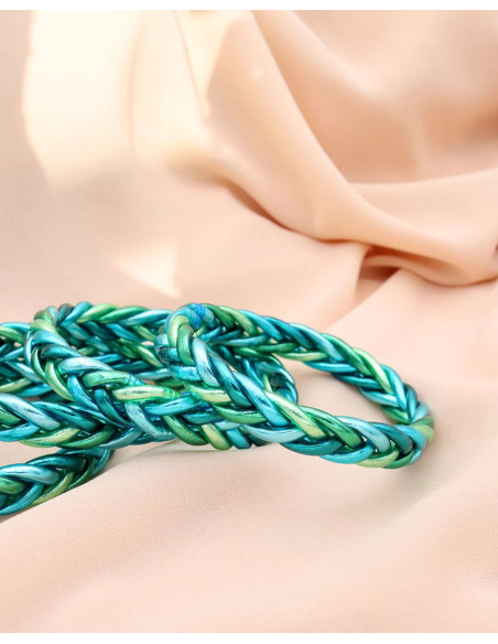 Buddhist bangle braided multicolour AQUA 2