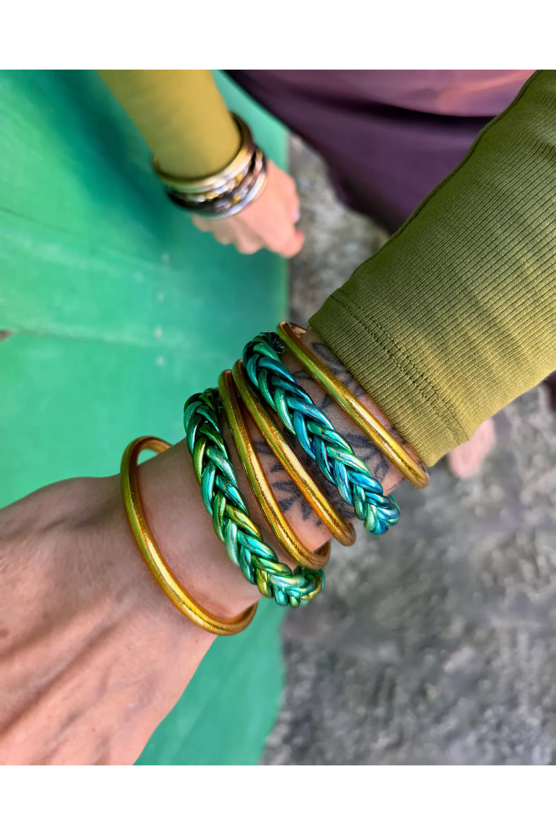 Buddhist bangle braided multicolour AQUA 2