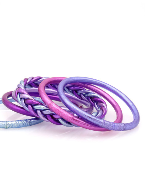 Lot de 5 joncs bouddhistes VIOLET 2 2