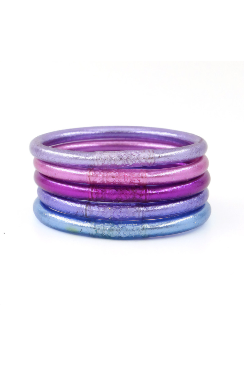Lot de 5 joncs bouddhistes VIOLET 2