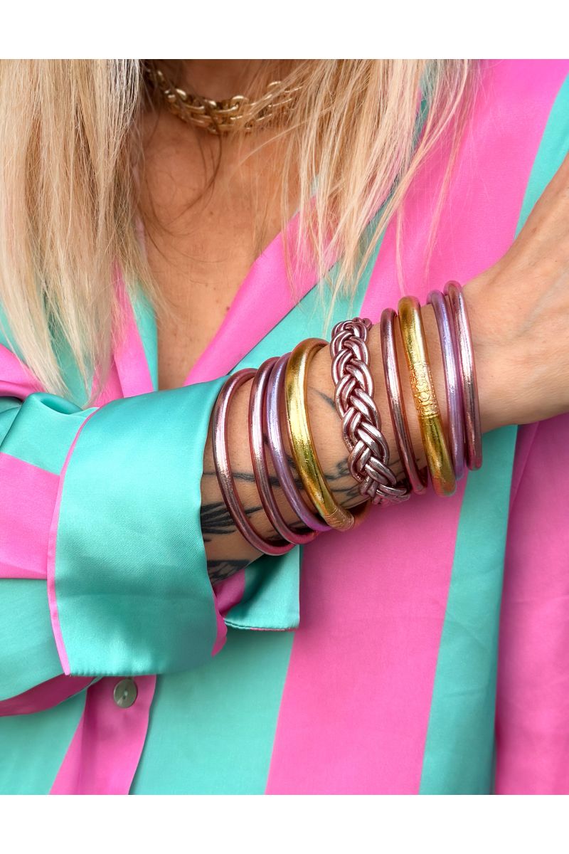 Jonc Bouddhiste Mantra ROSE GOLD