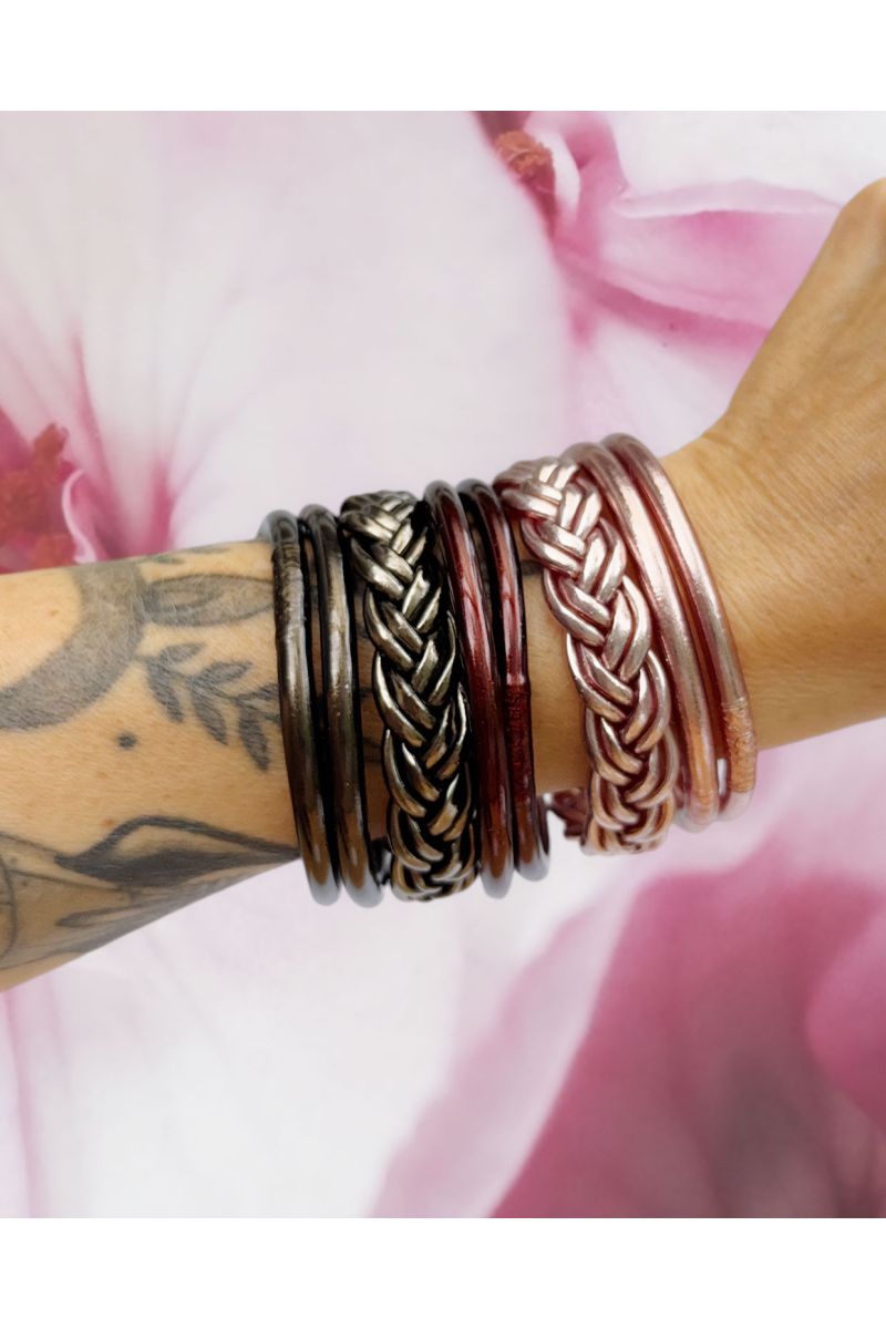 Jonc Bouddhiste Mantra ROSE GOLD