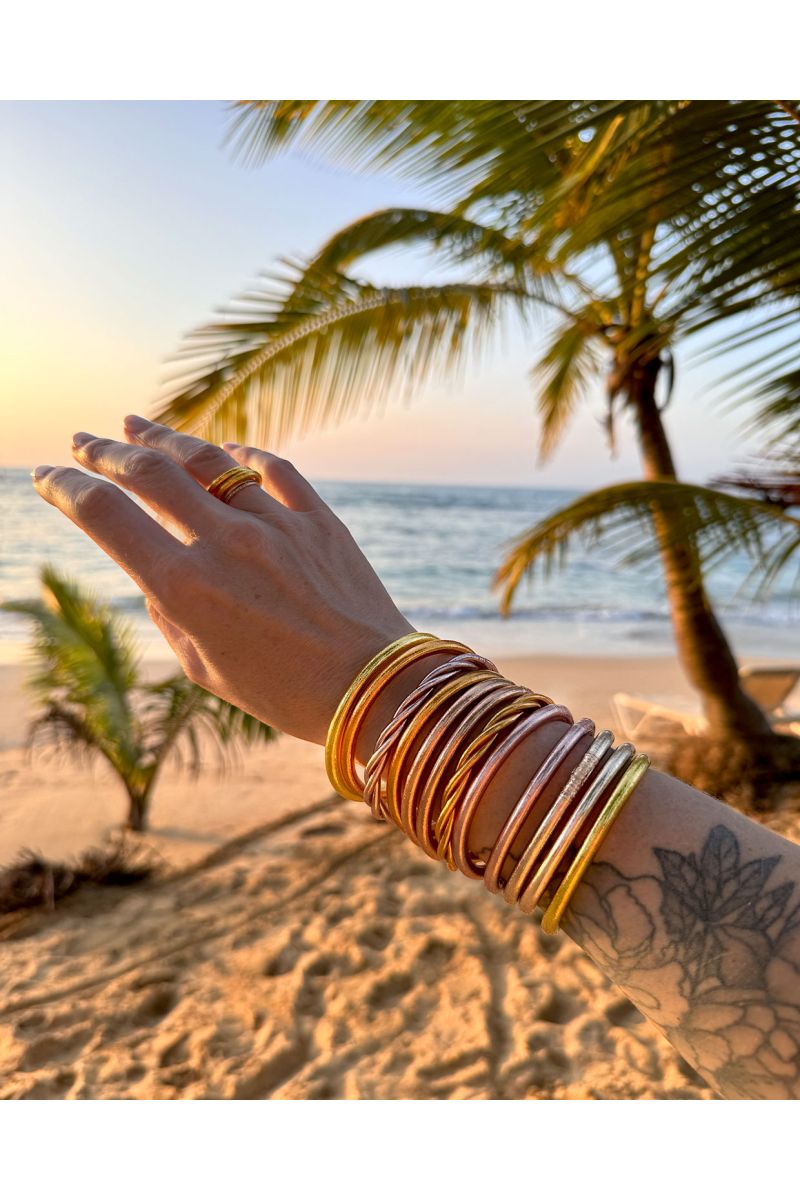 Jonc Bouddhiste Mantra ROSE GOLD
