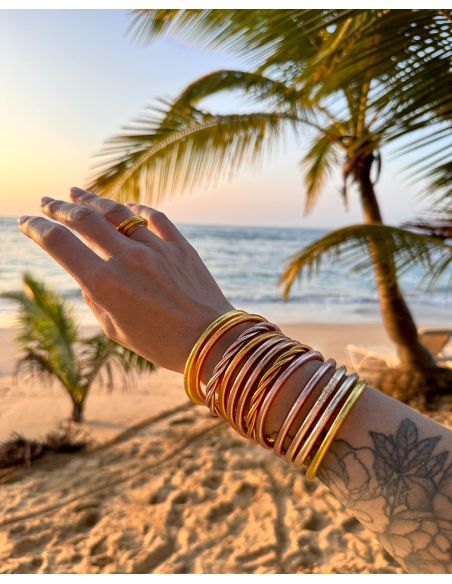 Jonc Bouddhiste Mantra ROSE GOLD