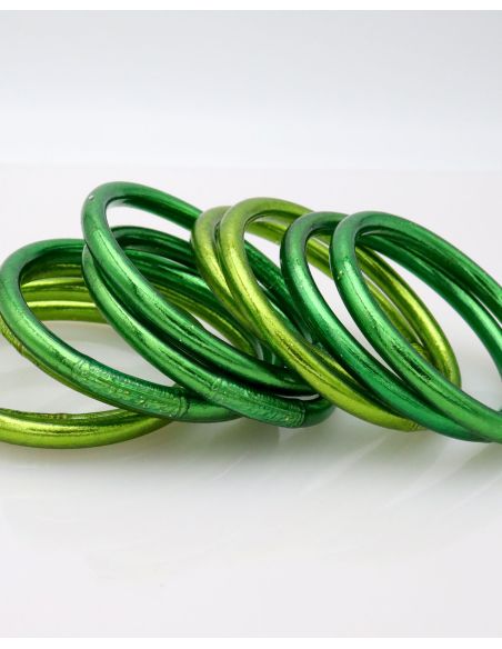 Jonc Bouddhiste Mantra VERT SCARABÉE