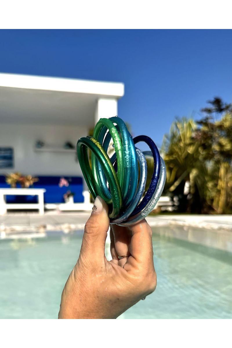 Jonc Bouddhiste Mantra TURQUOISE