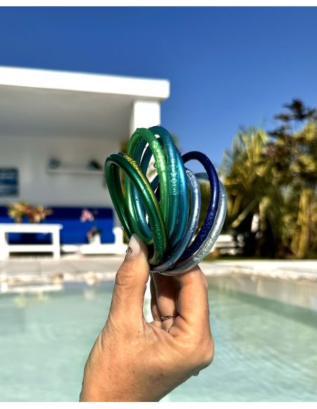 Jonc Bouddhiste Mantra TURQUOISE