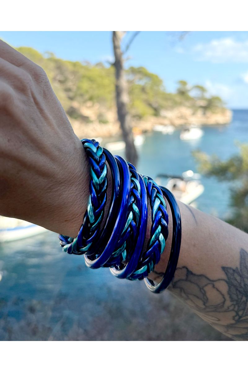 Jonc Bouddhiste Mantra COSMIC BLUE