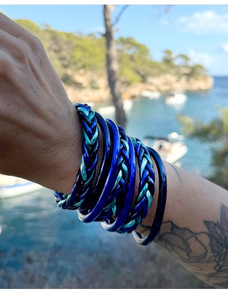 Jonc Bouddhiste Mantra COSMIC BLUE