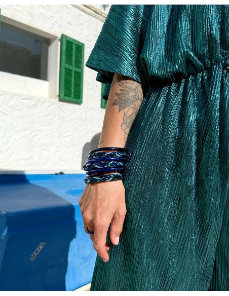 Jonc Bouddhiste Mantra COSMIC BLUE