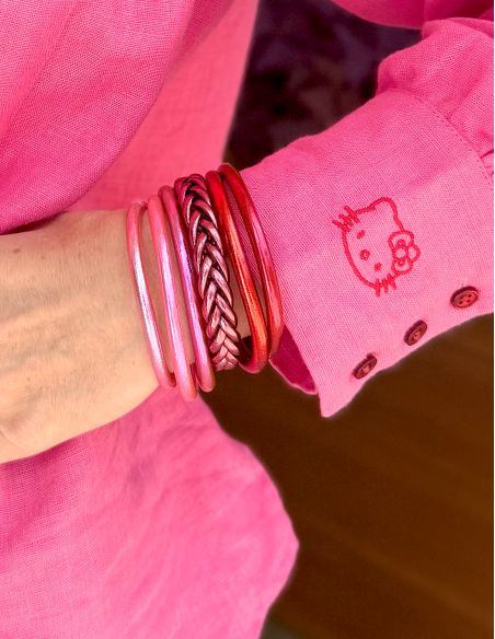 Jonc Bouddhiste Mantra FRAMBOISE