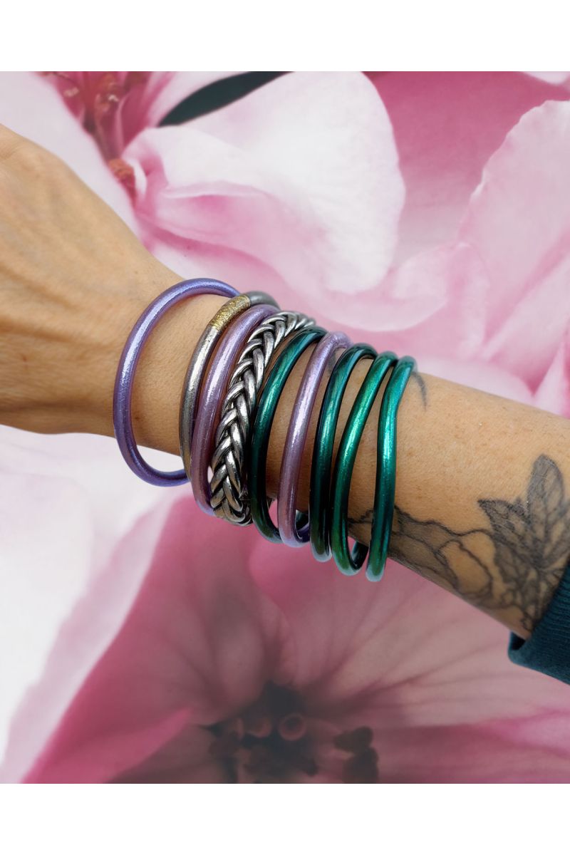 Jonc Bouddhiste Mantra MAUVE
