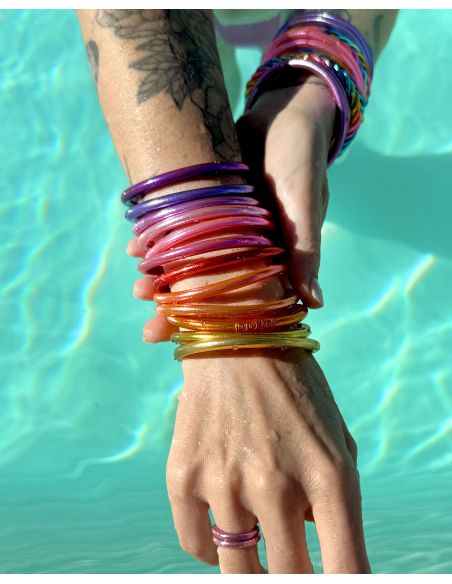 Jonc Bouddhiste Mantra PINK