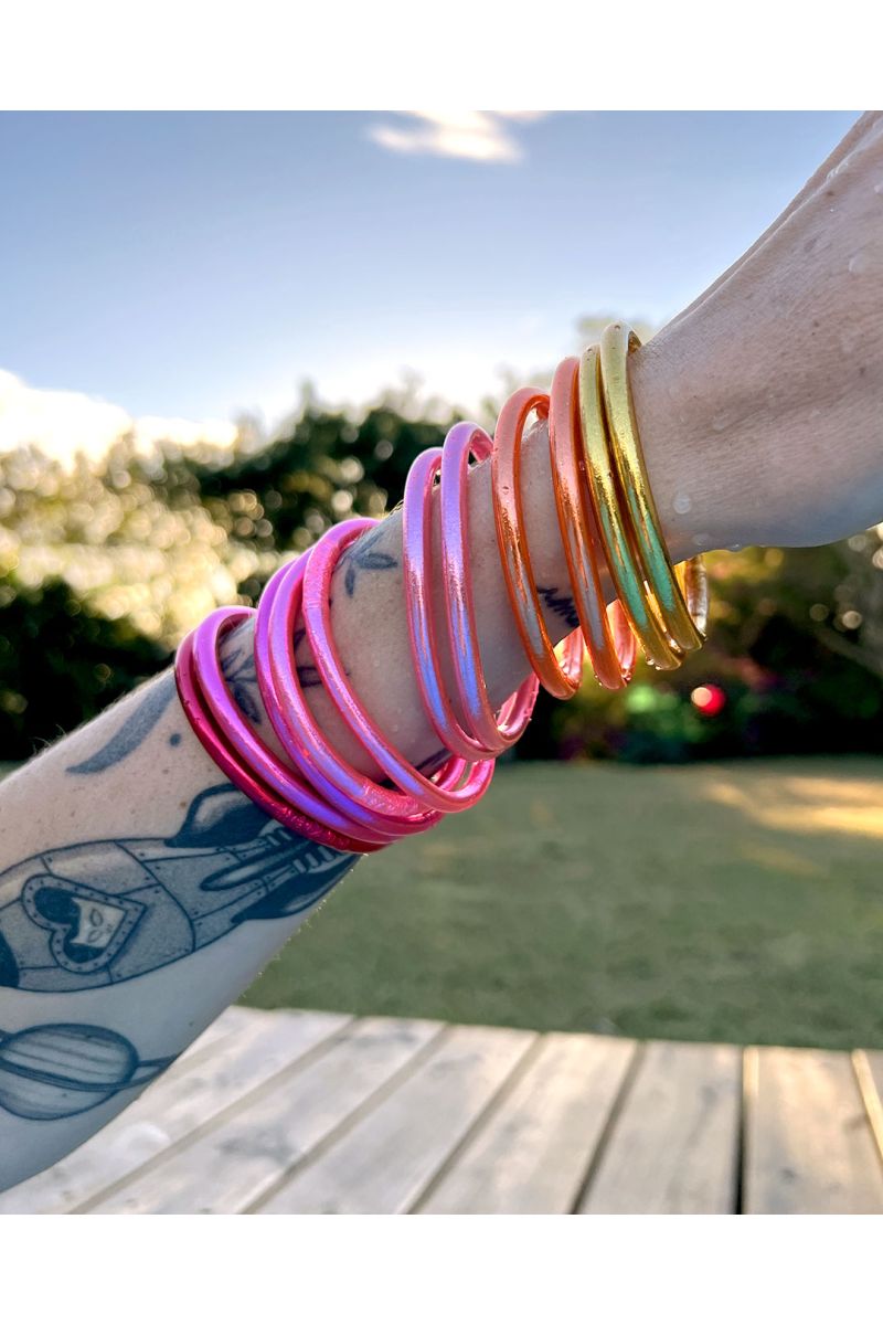 Jonc Bouddhiste Mantra PINK
