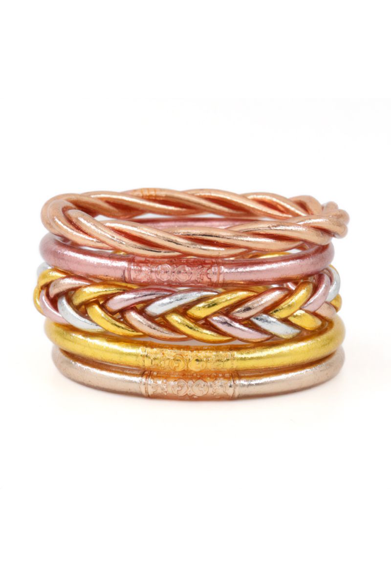 Jonc Bouddhiste tressé multicolore Classique