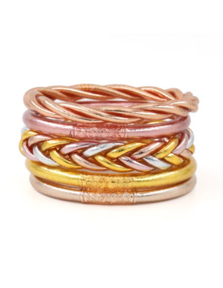 Jonc Bouddhiste tressé multicolore Classique