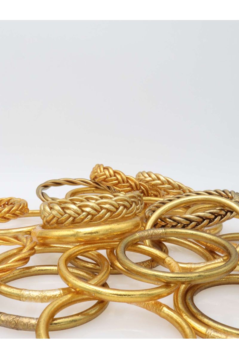 Jonc double tresse DORÉ CLAIR