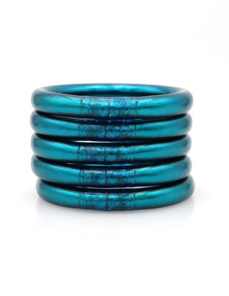 MAXI Jonc Bouddhiste Mantra BLEU CANARD