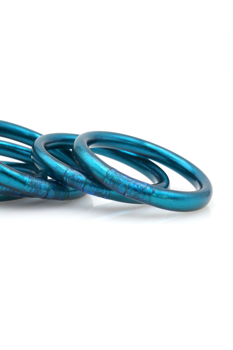 MAXI Jonc Bouddhiste Mantra BLEU CANARD