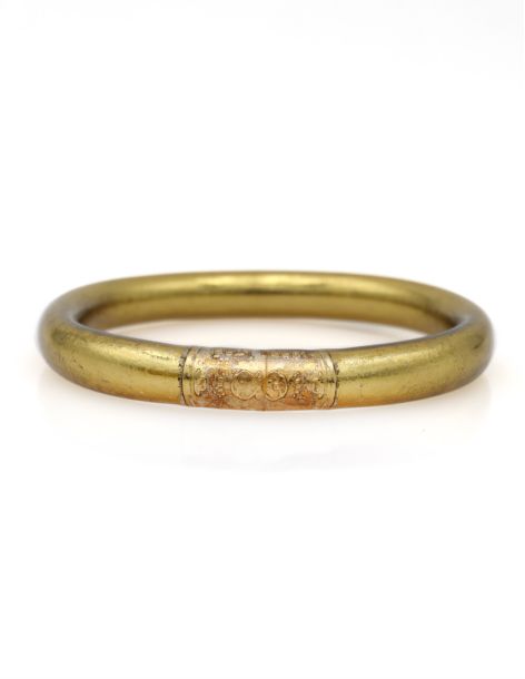 MAXI Jonc Bouddhiste Mantra DORÉ ANTIQUE