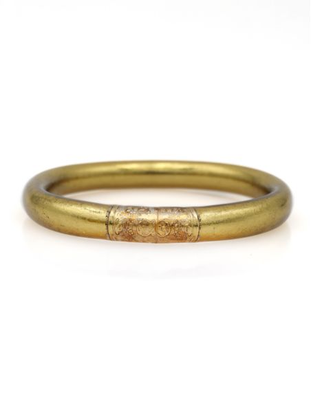 MAXI Jonc Bouddhiste Mantra DORÉ ANTIQUE