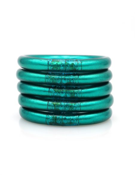 MAXI Jonc Bouddhiste Mantra VERT PAON