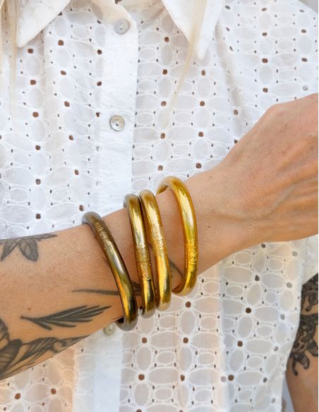 MAXI Jonc Bouddhiste Mantra BRONZE