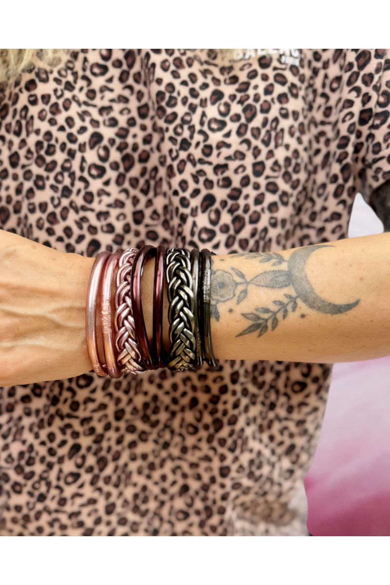 Jonc double tresse ROSE GOLD