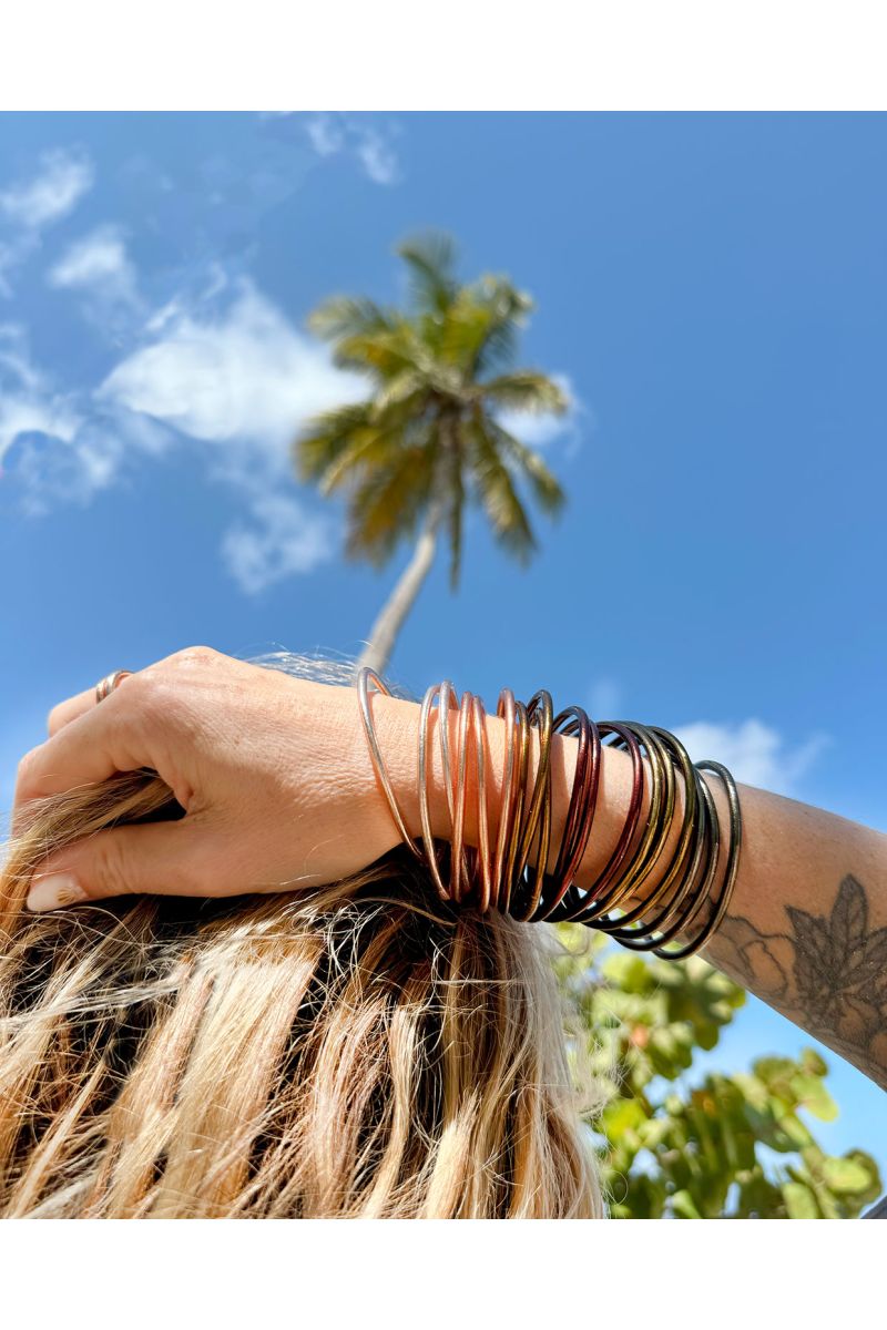 Jonc Bouddhiste FIN ROSE GOLD