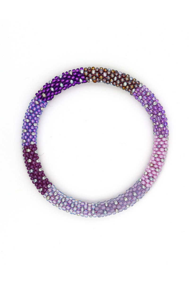 Nepalese Bracelet F88 Pink Purple Améthyste